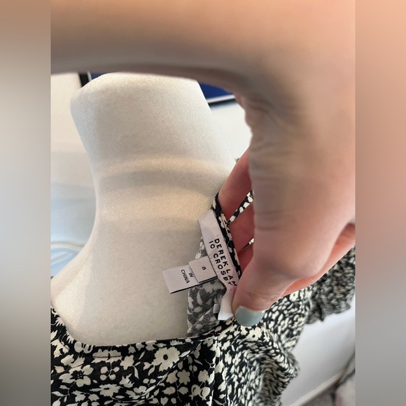 Derek Lam 10 Crosby Salma Linen Blend Floral Blouse Size 8 - Picture 4 of 4